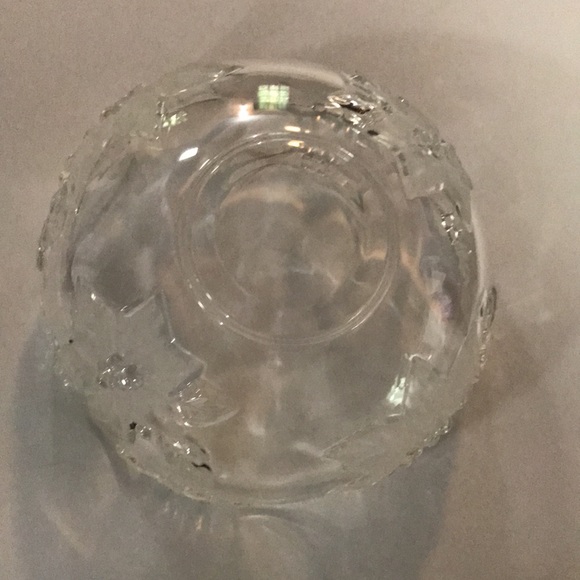 Mikasa Crystal Poinsettia Serving Bowl West Germany - Picture 10 of 12